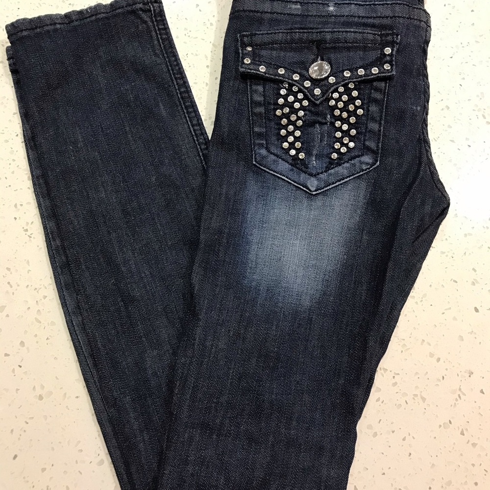Machine Pour Neuf Mode | Ripped & Jeweled | Skinny - Picture 2 of 4